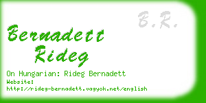 bernadett rideg business card